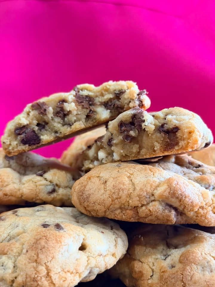 Triple chocolate chip cookies